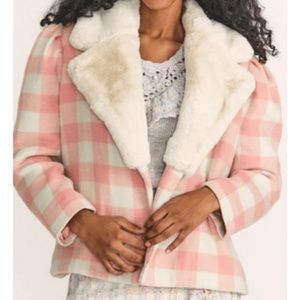 NEW LOVESHACKFANCY dumont jacket in crisp peach